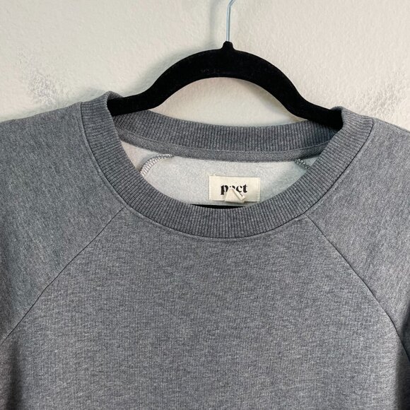 Pact Womens Small Gray Courtside Sweatshirt Dress Long Sleeve Organic Cotton - Picture 4 of 10